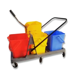 3 In 1 Double Bucket Wringer Trolley